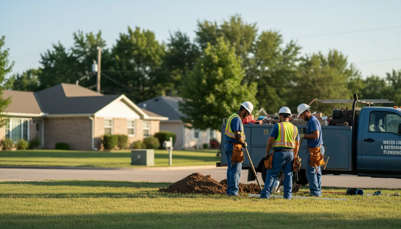 Residential water line and bathroom plumbing service in Mamou, LA
